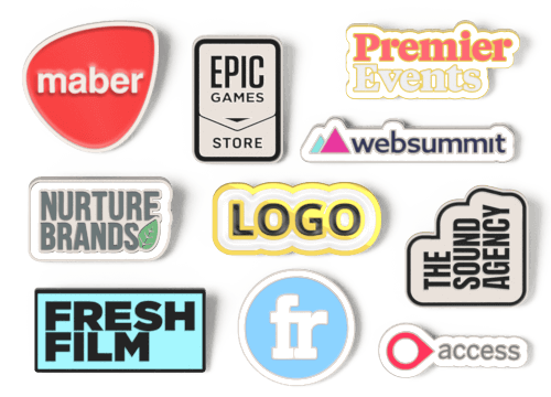 Emaille-Abzeichen - Emaille-Anstecker mit Logodruck Emaille-Abzeichen - Emaille-Anstecker mit Logodruck