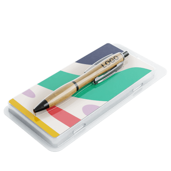 Contour - Kugelschreiber aus Bambus mit Logodruck