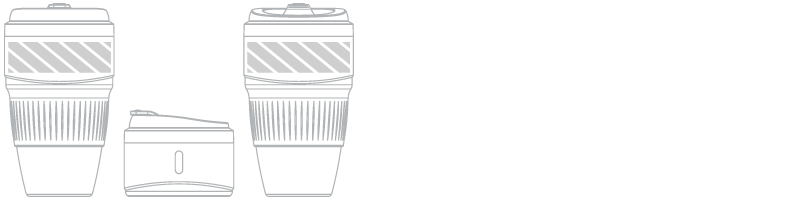 Reise-Becher Siebdruck Reise-Becher Siebdruck