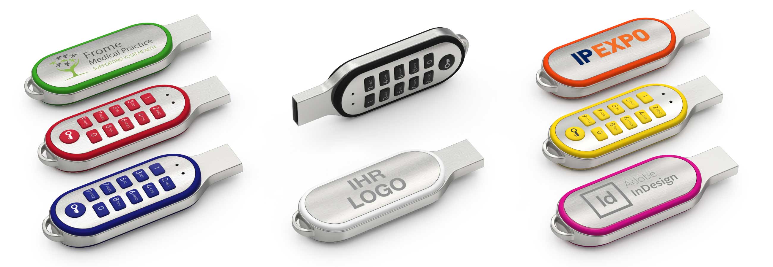 Personalisierter USB-Stick mit Ziffernblock, Code