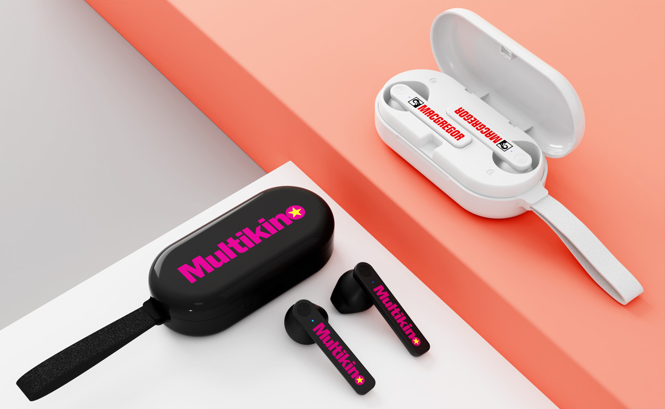 Duet - bedruckbare Earbuds mit Ladeetui gallery thumbnail