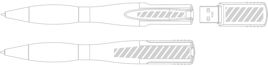USB Kugelschreiber Siebdruck