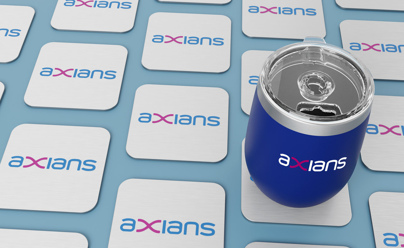 Node - Personalisierte Aluminium Untersetzer als Werbeartikel gallery thumbnail