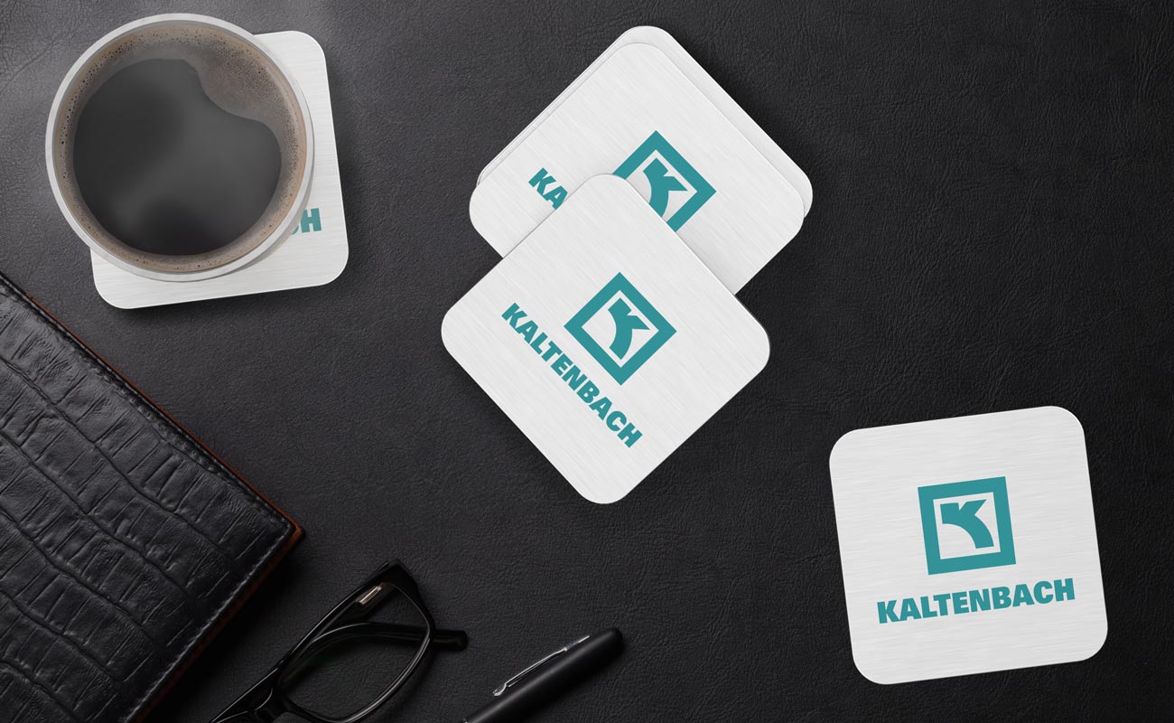 Node - Aluminium Untersetzer mit Logo gallery thumbnail