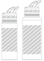 Wasserflasche Siebdruck