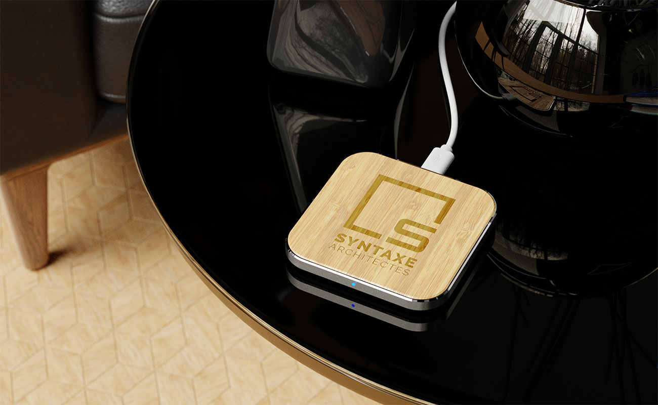 Savanna - Wireless Bambusladegerät Bedrucken Lassen gallery thumbnail