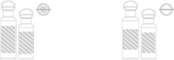 Wasserflasche Siebdruck