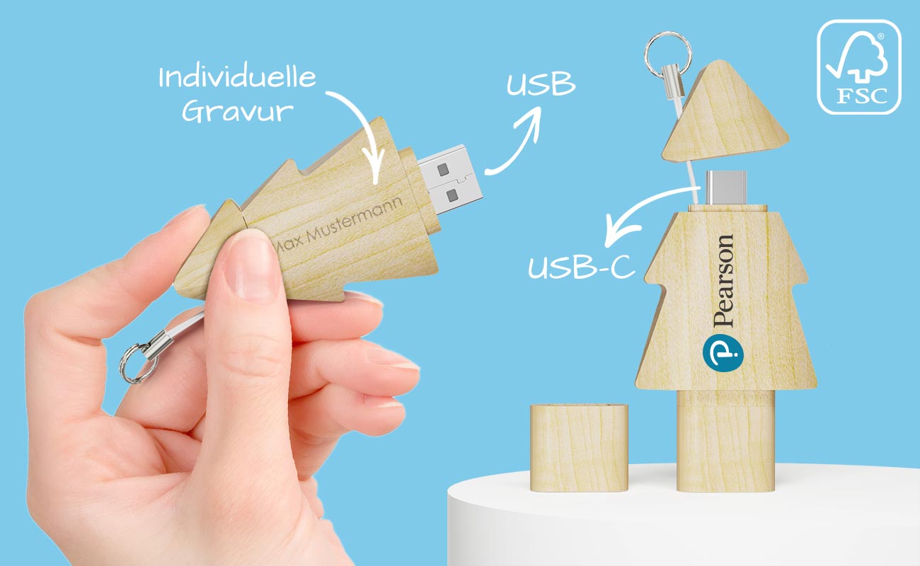 Tree Duo - USB Sticks mit Logo