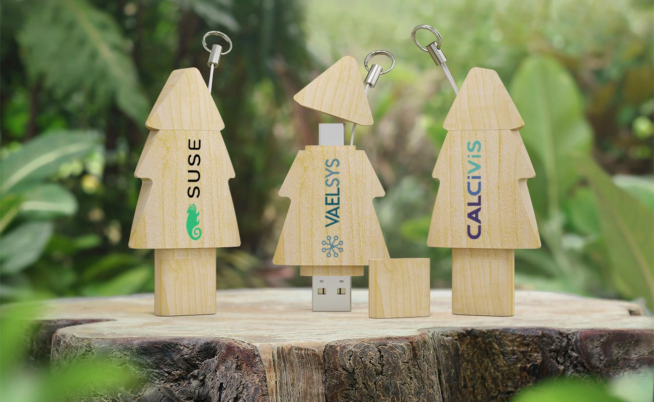 Tree Duo - USB Stick mit Logo gallery thumbnail