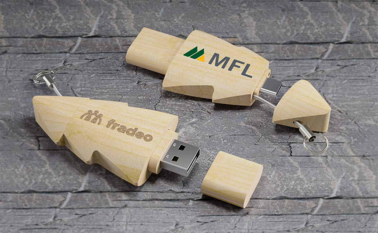 Tree Duo - USB Stick mit Gravur gallery thumbnail