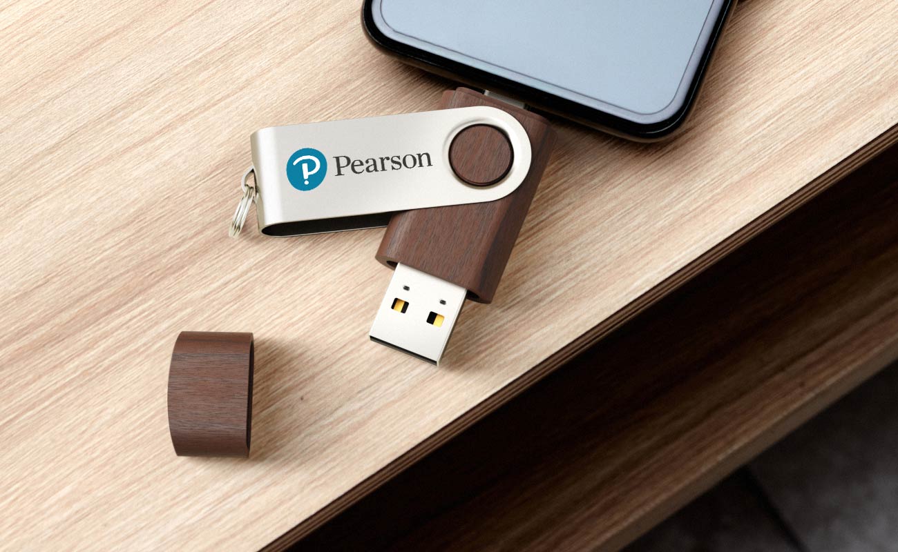 Twister Go Wood - USB Stick mit Logo mit USB-C gallery thumbnail