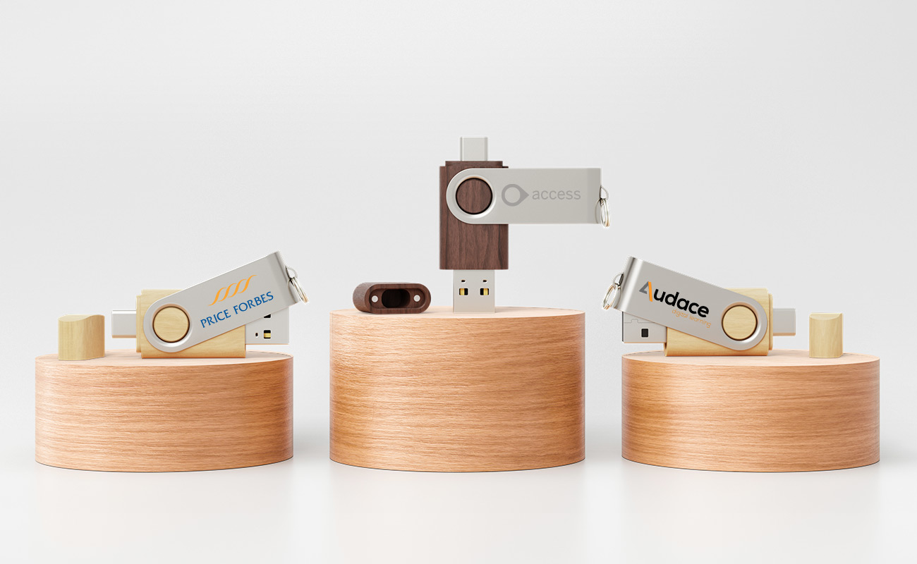 Twister Go Wood - USB Stick personalisiert mit USB-C gallery thumbnail